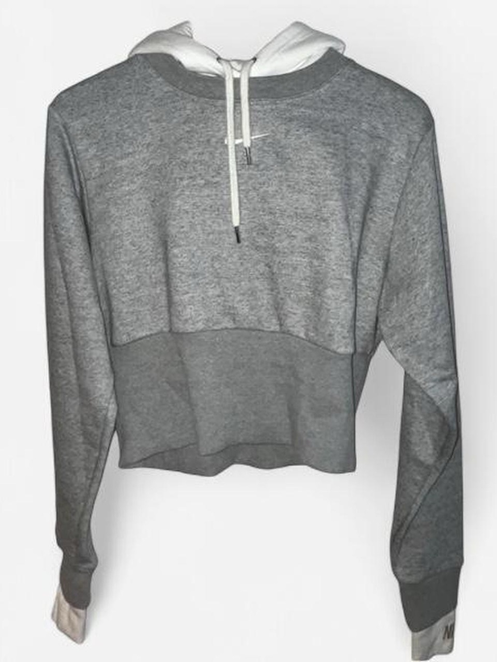 Nike Women's Heather Gray Cropped Hoodie with Hood